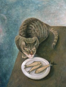 Emily with Three Trout by Patricia OBrien